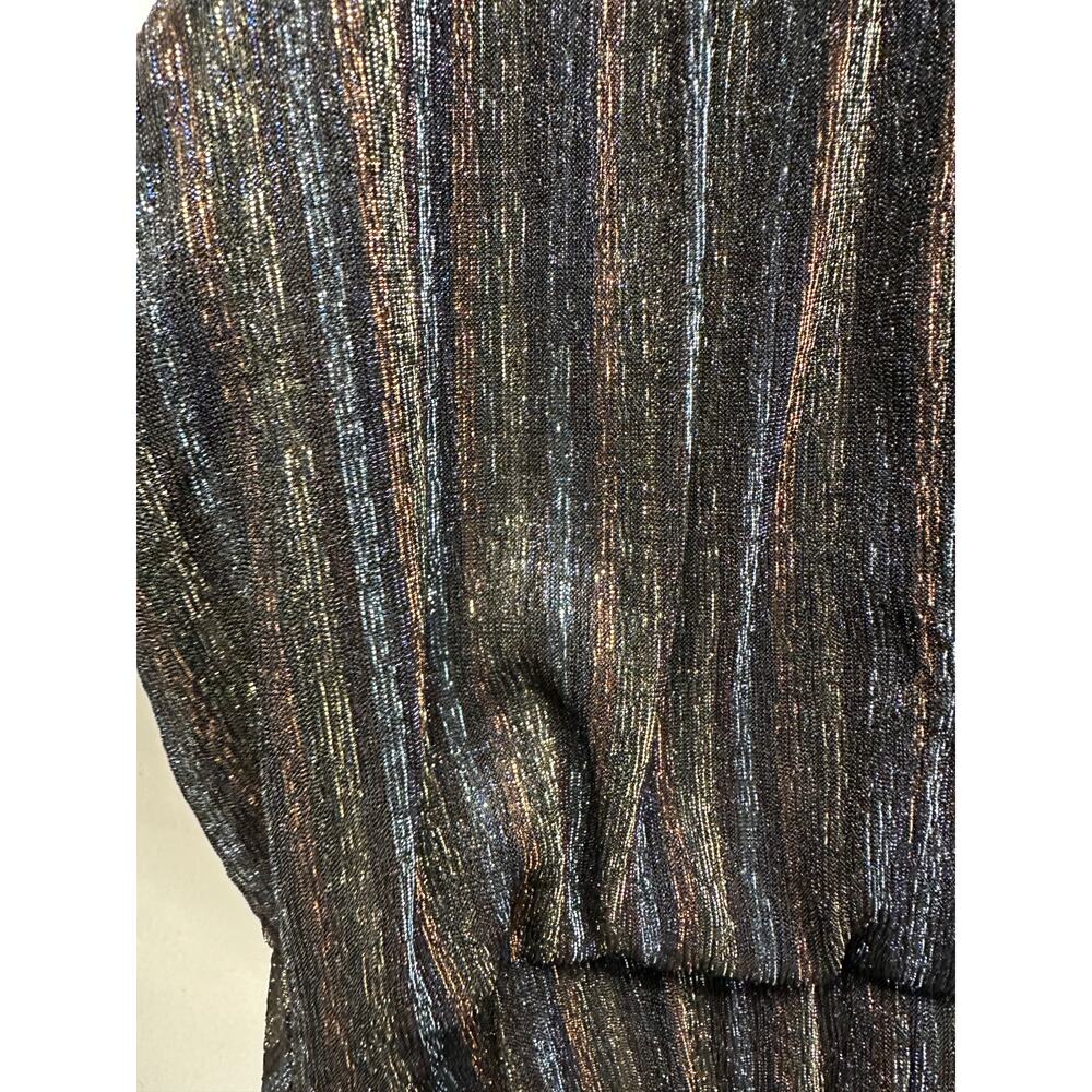 Mi Ami Metallic Shimmer Mini Dress L 2010s‎ Party Clubcore Rainbow - Picture 8 of 12